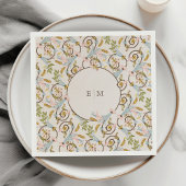 Royal Viktorianisch Elegante Blumenhochzeit Serviette