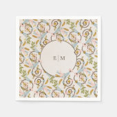 Royal Viktorianisch Elegante Blumenhochzeit Serviette (Vorderseite)