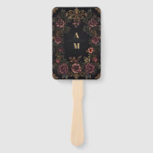 Royal Viktorianisch Floral Gothic Wedding Fächer (Vorderseite)