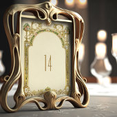 Royal Viktorianisch Floral Wedding Tischnummer Car