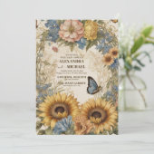 Royal Viktorianisch Garden Wedding Einladung (Stehend Vorderseite)