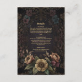 Royal Viktorianisch Gothic Floral Wedding Begleitkarte (Vorderseite)