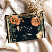 Royal Viktorianisch Wedding Whimsical Floral Weddi RSVP Karte