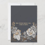 Royal Vintag Floral Art Nouveau Wedding Einladung (Rückseite)