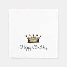 Royal Vintag Gold Crown HAPPY BIRTHDAY Spaß Serviette