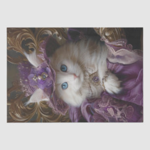 Royal Vintag Lace White Cat Decoupage Seidenpapier