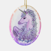 Royal Violet Unicorn Keramik Ornament (Rechts)