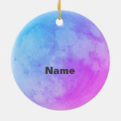 Royal Violet Unicorn Keramik Ornament (Hinten)