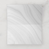 Royal violette Blumen silberner Marmor Platzkarte (Innenseite Aufgefaltet)