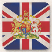Royal Wappen auf Union Jack. Untersetzer (Vorderseite)