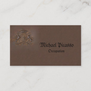 Royal Wappen ~ Business Card Regal Bronze-Logo Visitenkarte