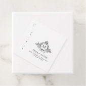 Royal Wappen Elegant Wreath Monogram Wedding Geschenkanhänger (Beispiel)