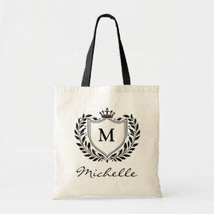 Royal Wappen Emblem Monogram Script Name Tragetasche