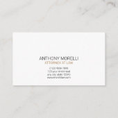 Royal Wappen Gold und Silver Attorney auf dem Gebi Visitenkarte (Rückseite)