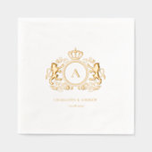 Royal Wappen Monogram Foil Wedding Servietten Mit Folie (Vorderseite)