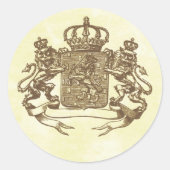 Royal Wappen Runder Aufkleber (Vorderseite)