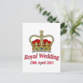 Royal Wedding 29. April 2011 Postkarte (Stehend Vorderseite)