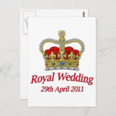 Royal Wedding 29. April 2011 Postkarte (Vorne/Hinten)