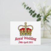 Royal Wedding 29. April 2011 Postkarte (Stehend Vorderseite)