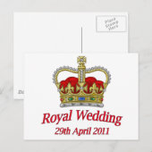 Royal Wedding 29. April 2011 Postkarte (Vorne/Hinten)