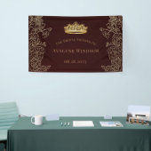 Royal Wedding Burgundy Gold Brautparty Banner (Messeveranstaltung)