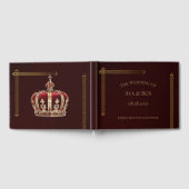 Royal Wedding Burgundy Gold Gästebuch (Voll)