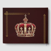 Royal Wedding Burgundy Gold Gästebuch (Rückseite)