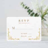 Royal Wedding Burgundy Gold Wedding RSVP Karte (Stehend Vorderseite)