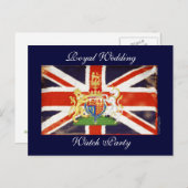 Royal Wedding Coat of Arms Watch Party Postkarte (Vorne/Hinten)
