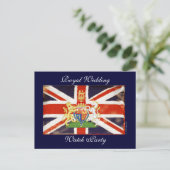 Royal Wedding Coat of Arms Watch Party Postkarte (Stehend Vorderseite)