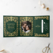 Royal Wedding Dreifach Gefaltete Einladung (Innenseite)