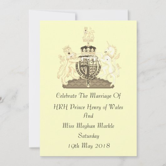 Royal Wedding Harry und Meghan Custom Einladung (Vorderseite)