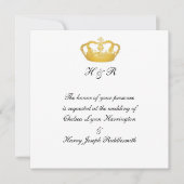 Royal Wedding II - Gold Einladung (Vorderseite)
