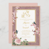 Royal Wedding Invitation Card zum Thema Garden Einladung (Vorne/Hinten)