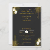 Royal wedding invitation in black and gold einladung (Vorderseite)