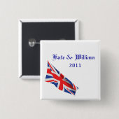 Royal Wedding /Kate und William Button (Vorne & Hinten)