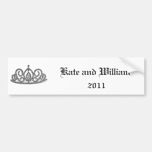 Royal Wedding/Kate & William Autoaufkleber (Vorne)