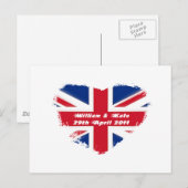Royal Wedding - Kate & William Postkarte (Vorne/Hinten)