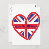 Royal Wedding/Kate & William Postkarte (Vorne/Hinten)