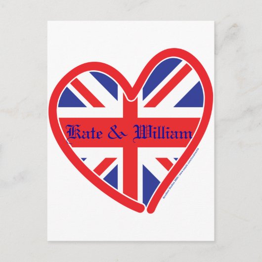Royal Wedding/Kate & William Postkarte (Vorderseite)