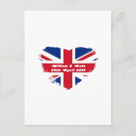 Royal Wedding - Kate & William Postkarte (Vorderseite)