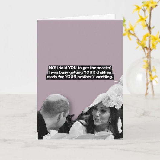 Royal Wedding lustige Karte (Gelbe Blume)