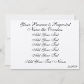 Royal Wedding / Party - SRF Einladung (Rückseite)