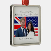 Royal Wedding Prince Harry und Meghan Markle Ornament Aus Metall (Rechts)
