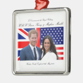 Royal Wedding Prince Harry und Meghan Markle Ornament Aus Metall (Links)