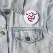 Royal Wedding, Royal Liebe, Union Jack Heart Button (Beispiel)