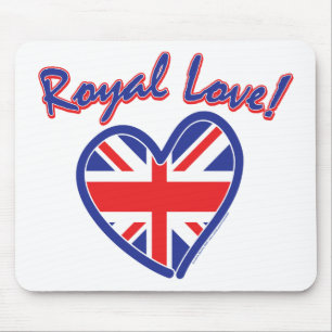 Royal Wedding, Royal Liebe, Union Jack Heart Mousepad