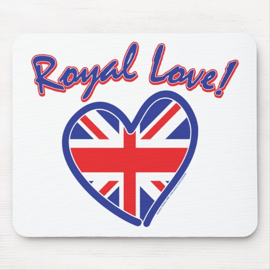 Royal Wedding, Royal Liebe, Union Jack Heart Mousepad (Vorne)