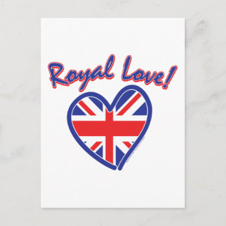 Royal Wedding, Royal Liebe, Union Jack Heart Postkarte