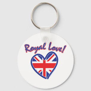 Royal Wedding, Royal Liebe, Union Jack Heart Schlüsselanhänger